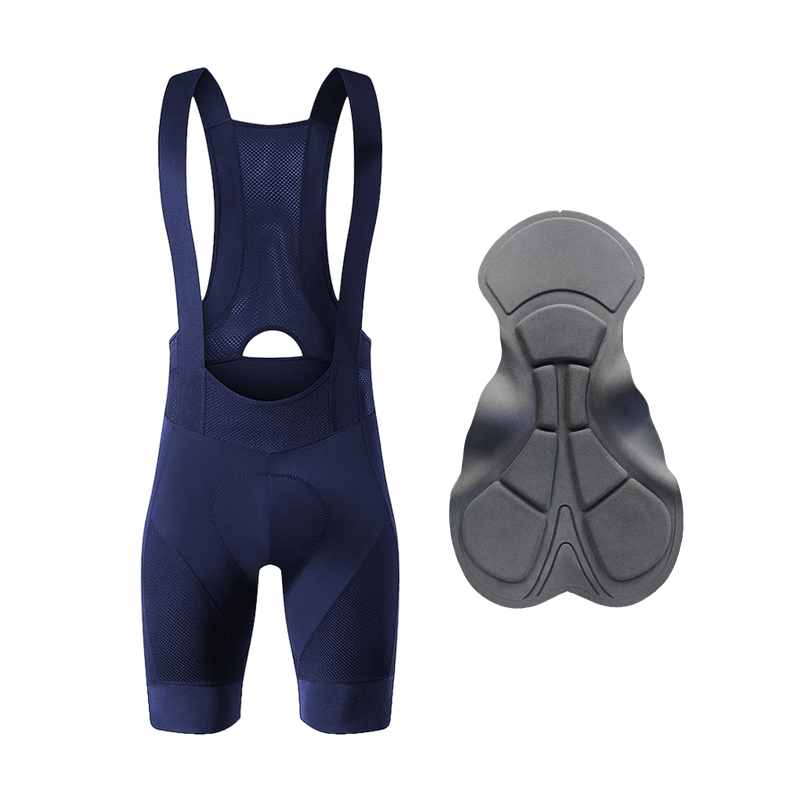 YKYW Men’s Cycling Bib Shorts Elastic Performance 6H Padded Tights Darkblue