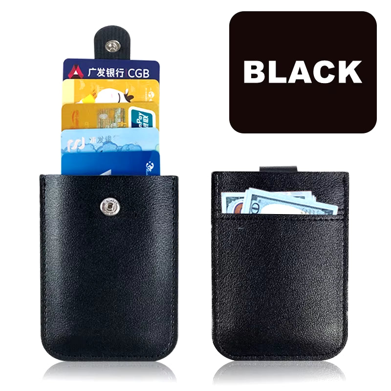 PU Leather Credit Card Holder with Money Clip