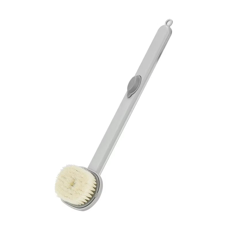 Soft Shower Brush with Liquid Soap Dispenser, Deep Mud Cleaning for Wet and Dry Brushing
