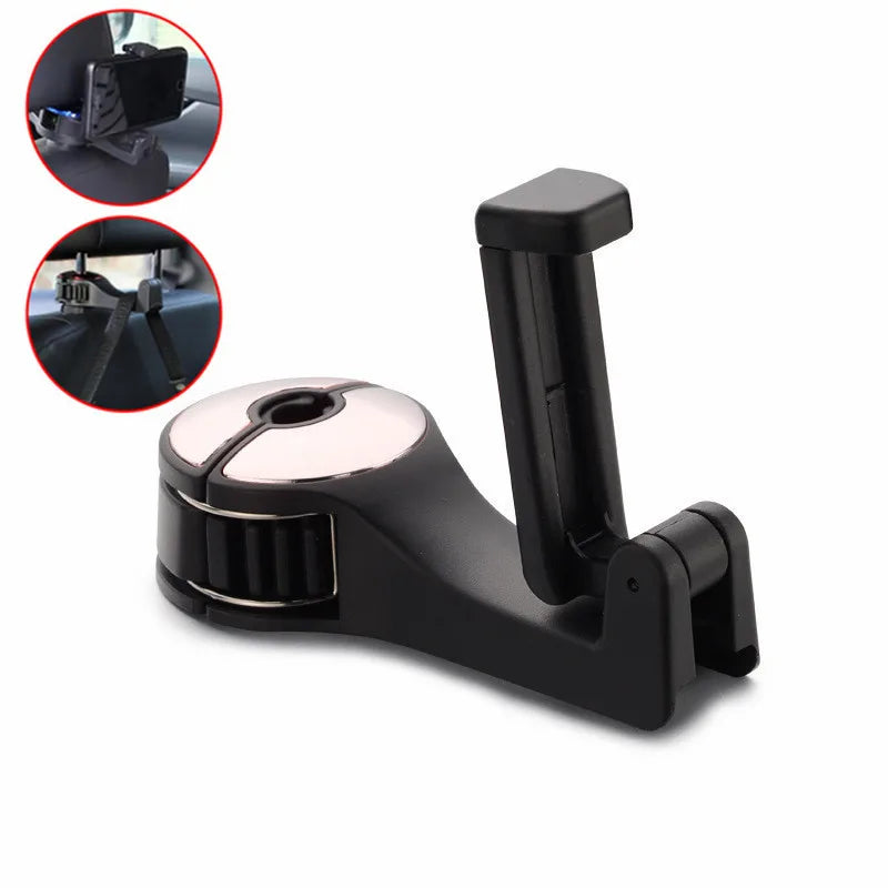 Multi-Functional 2-in-1 Car Hook – Hidden Hook & Phone Holder