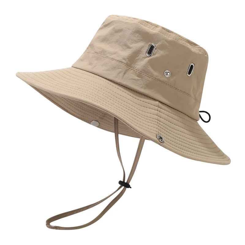 Elegant Wide Brim UV Protection Fisherman Hat